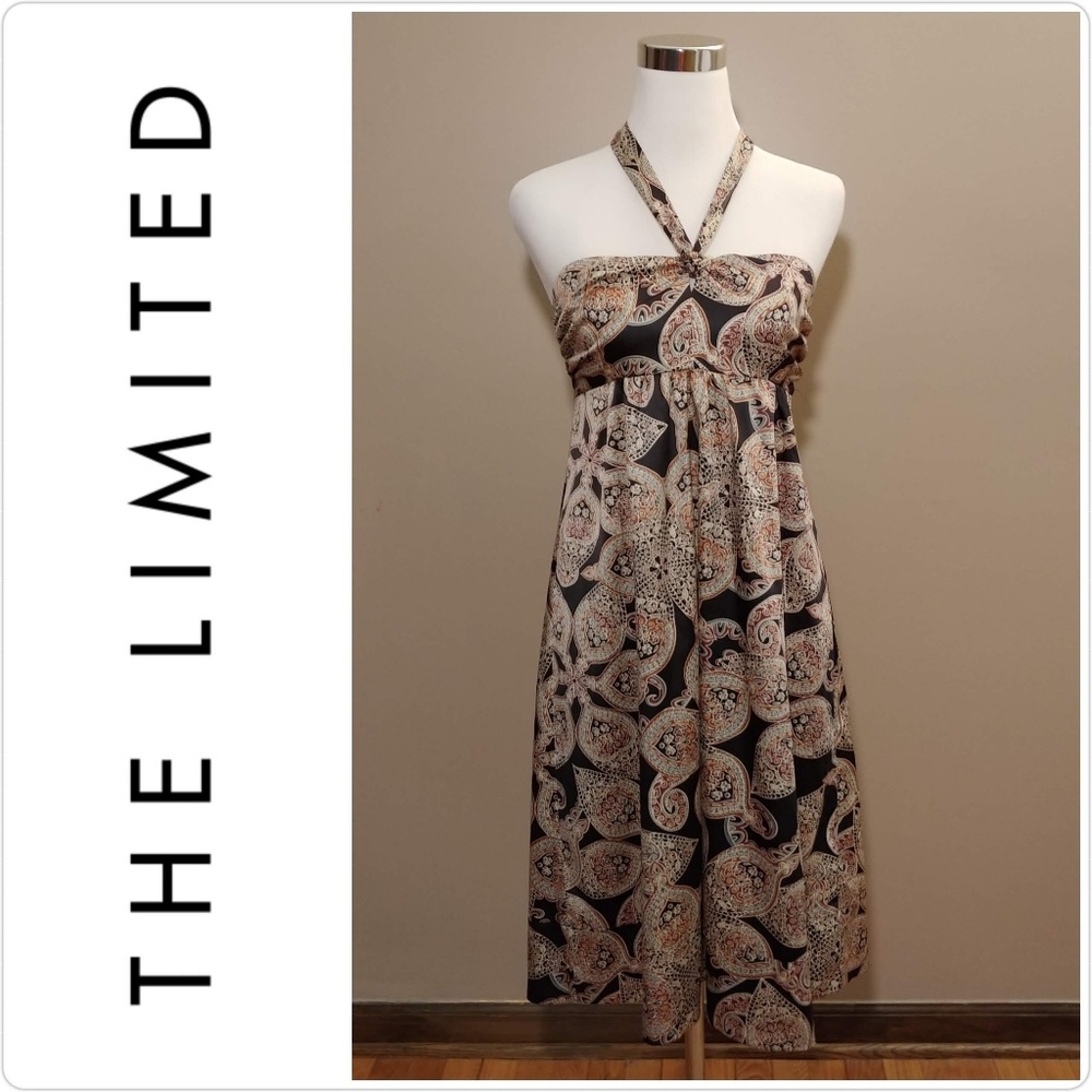 NWT Limited Halter Top Paisley Silky Dress